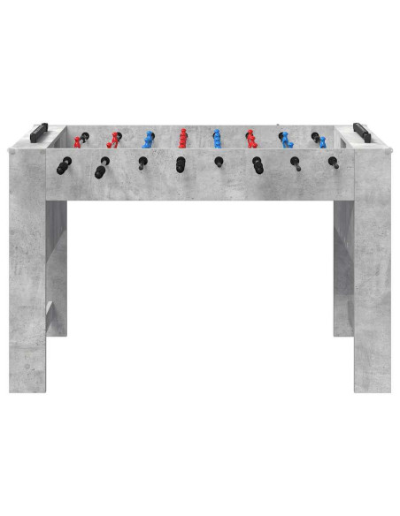 Tavolo da Foosball Grigio cemento 125 x 60,5 x 80 cm