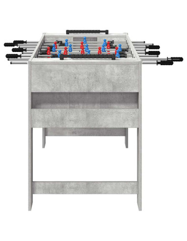 Tavolo da Foosball Grigio cemento 125 x 60,5 x 80 cm