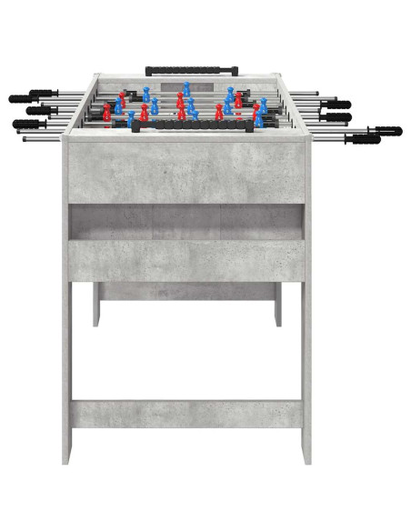Tavolo da Foosball Grigio cemento 125 x 60,5 x 80 cm