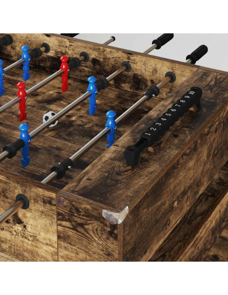 Tavolo da Foosball Rovere fumé 125 x 60,5 x 80 cm