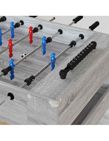 Tavolo da Foosball Grigio Sonoma 125 x 60,5 x 80 cm