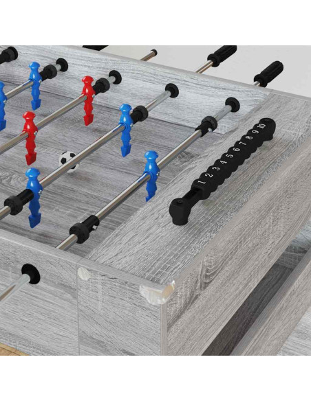 Tavolo da Foosball Grigio Sonoma 125 x 60,5 x 80 cm