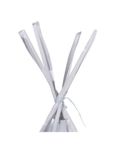 Tenda Tipi Bambini con Borsa Grigio Poliestere 115x115x160cm