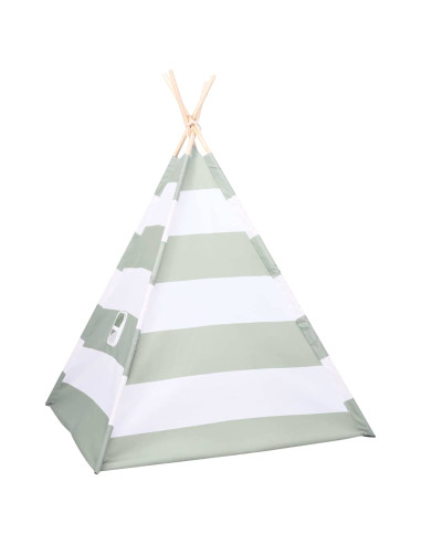 Tenda per bambini Rigato Grigio e Bianco 120 x 120 x 150 cm