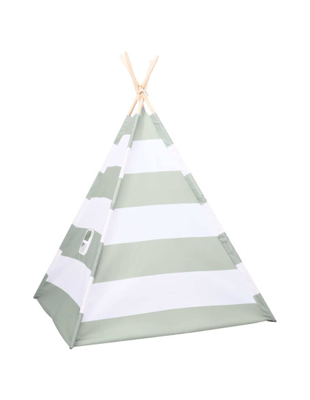 Tenda per bambini Rigato Grigio e Bianco 120 x 120 x 150 cm