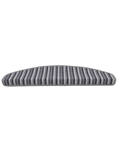 Tappetini per scale autoadesivi 15 pcs Grigio 65 x 21 x 4 cm