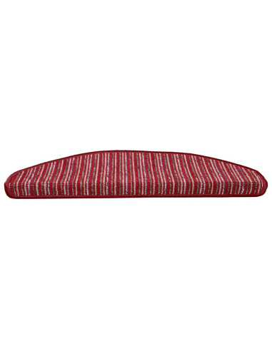 Tappetini per scale autoadesivi 15 pcs Rosso 65 x 21 x 4 cm