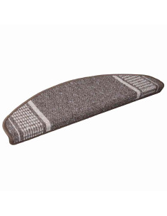 Tappetini per scale autoadesivi 15 pcs Marrone 65 x 21 x 4 cm 2