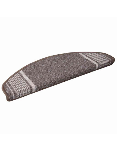 Tappetini per scale autoadesivi 15 pcs Marrone 65 x 21 x 4 cm