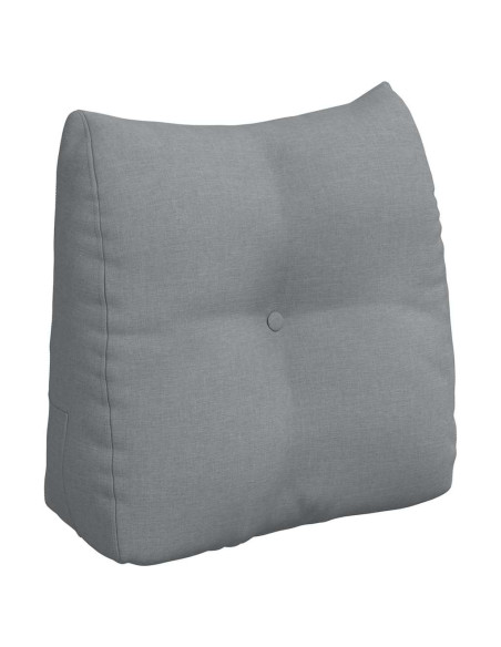 Cuscino per Schiena Grigio chiaro 45 x 24 x 50 cm Tessuto