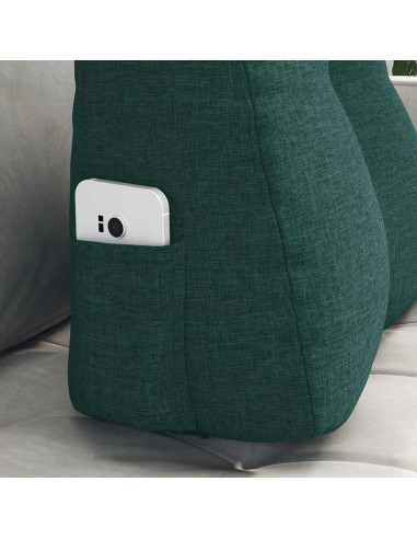 Cuscino per Schiena Verde Scuro 45 x 24 x 50 cm Tessuto
