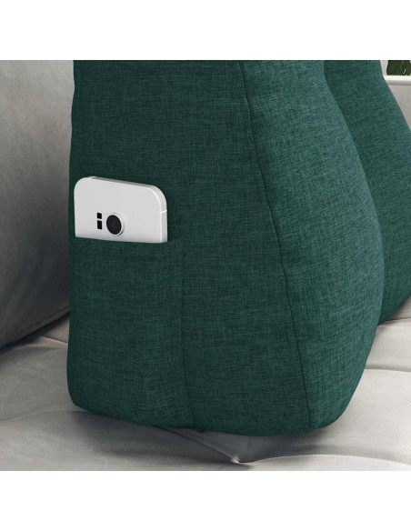 Cuscino per Schiena Verde Scuro 45 x 24 x 50 cm Tessuto