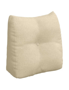 Cuscino per Schiena Crema 45 x 24 x 50 cm Tessuto 2
