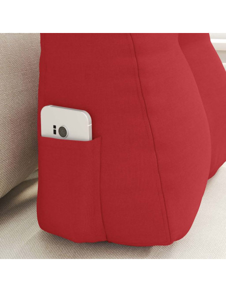 Cuscino per Schiena Rosso 45 x 24 x 50 cm Tessuto
