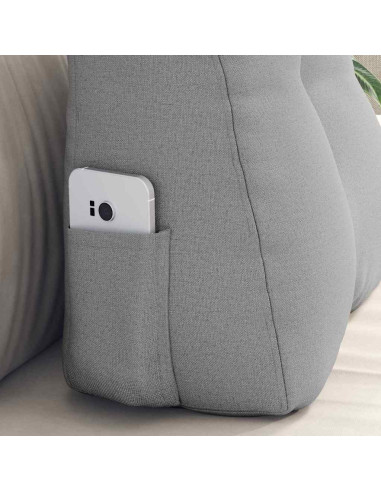 Cuscino per Schiena Grigio Nuvola 45 x 24 x 50 cm Tessuto