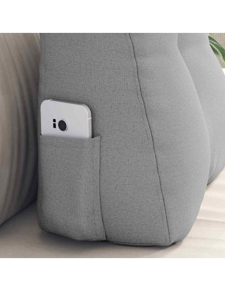 Cuscino per Schiena Grigio Nuvola 45 x 24 x 50 cm Tessuto