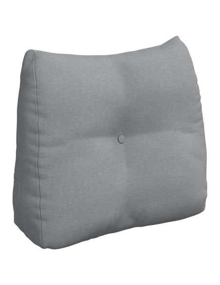 Cuscino per Schiena Grigio chiaro 60 x 24 x 50 cm Tessuto