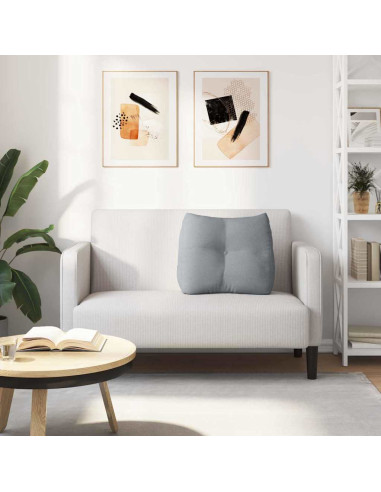 Cuscino per Schiena Grigio chiaro 60 x 24 x 50 cm Tessuto