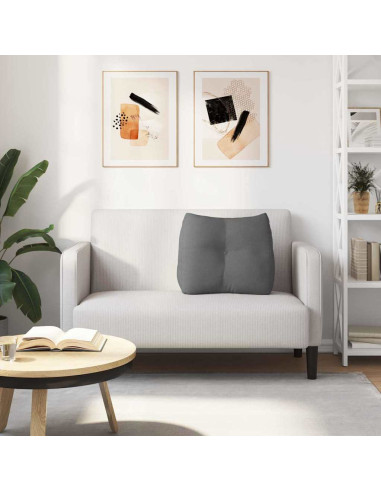 Cuscino per Schiena Grigio scuro 60 x 24 x 50 cm Tessuto