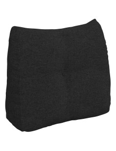 Cuscino per Schiena Nero 60 x 24 x 50 cm Tessuto 2