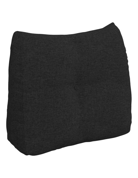 Cuscino per Schiena Nero 60 x 24 x 50 cm Tessuto
