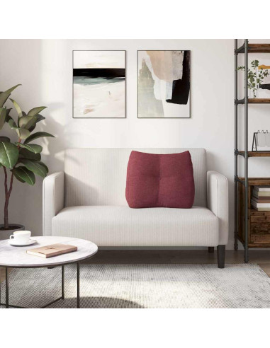 Cuscino per Schiena Rosso Vino 60 x 24 x 50 cm Tessuto