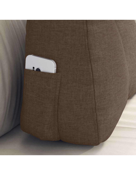 Cuscino per Schiena Marrone 60 x 24 x 50 cm Tessuto