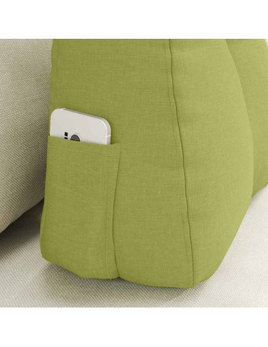 Cuscino per Schiena Verde chiaro 60 x 24 x 50 cm Tessuto