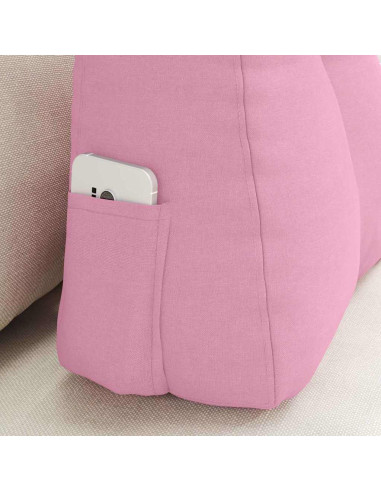 Cuscino per Schiena Rosa 60 x 24 x 50 cm Tessuto