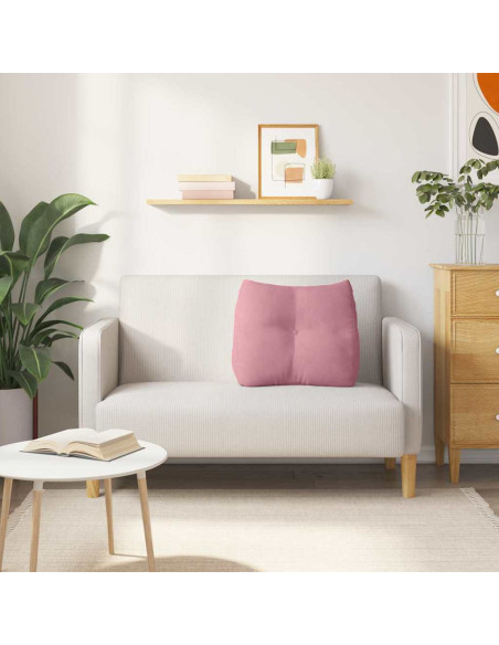 Cuscino per Schiena Rosa 60 x 24 x 50 cm Velluto