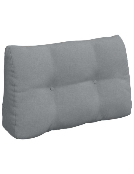 Cuscino per Schiena Grigio chiaro 80 x 24 x 50 cm Tessuto