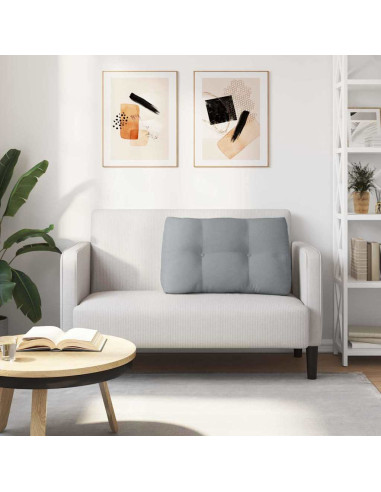 Cuscino per Schiena Grigio chiaro 80 x 24 x 50 cm Tessuto