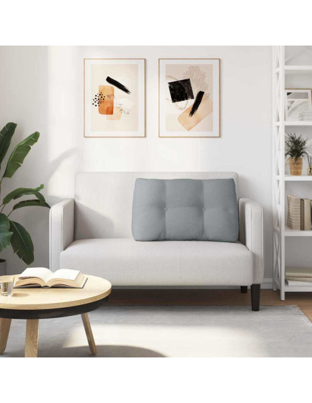Cuscino per Schiena Grigio chiaro 80 x 24 x 50 cm Tessuto