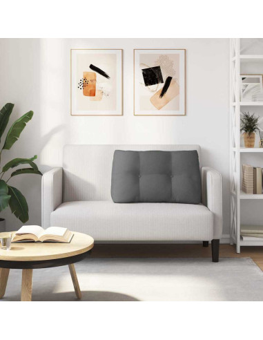 Cuscino per Schiena Grigio scuro 80 x 24 x 50 cm Tessuto