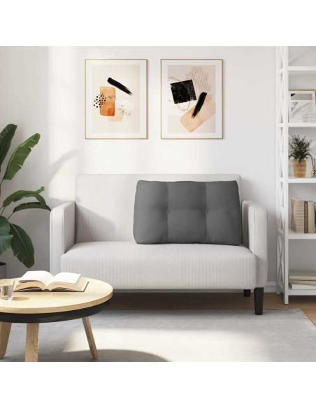 Cuscino per Schiena Grigio scuro 80 x 24 x 50 cm Tessuto