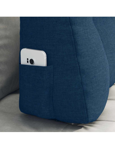 Cuscino per Schiena Blu 80 x 24 x 50 cm Tessuto
