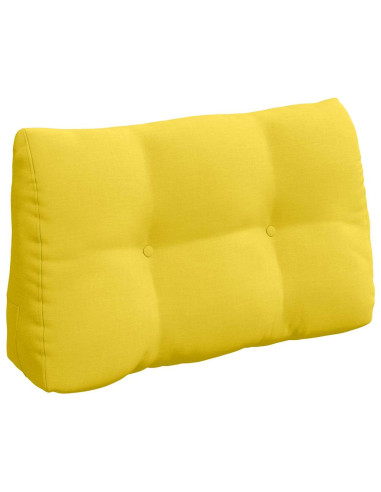 Cuscino per Schiena Giallo Chiaro 80 x 24 x 50 cm Tessuto