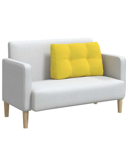 Cuscino per Schiena Giallo Chiaro 80 x 24 x 50 cm Tessuto