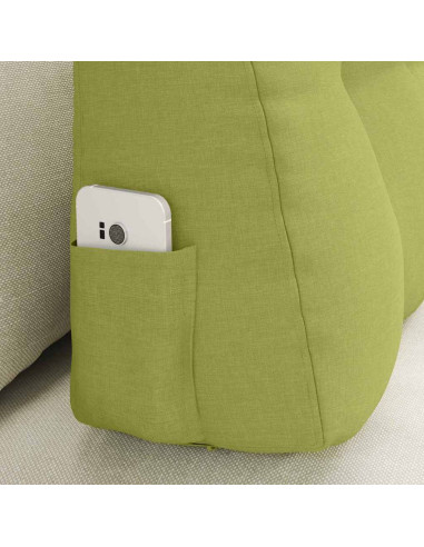 Cuscino per Schiena Verde chiaro 80 x 24 x 50 cm Tessuto