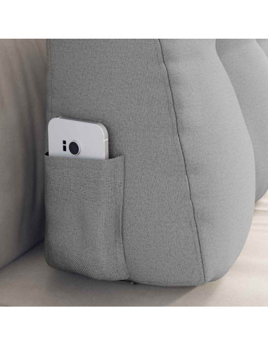 Cuscino per Schiena Grigio Nuvola 80 x 24 x 50 cm Tessuto