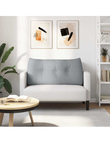 Cuscino per Schiena Grigio chiaro 100 x 24 x 50 cm Tessuto