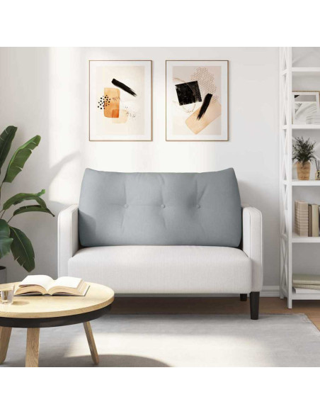 Cuscino per Schiena Grigio chiaro 100 x 24 x 50 cm Tessuto