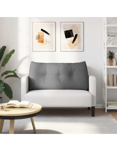 Cuscino per Schiena Grigio scuro 100 x 24 x 50 cm Tessuto