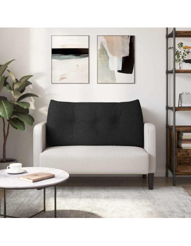 Cuscino per Schiena Nero 100 x 24 x 50 cm Tessuto