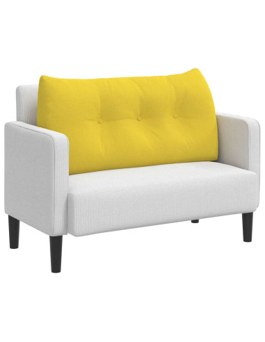 Cuscino per Schiena Giallo Chiaro 100 x 24 x 50 cm Tessuto