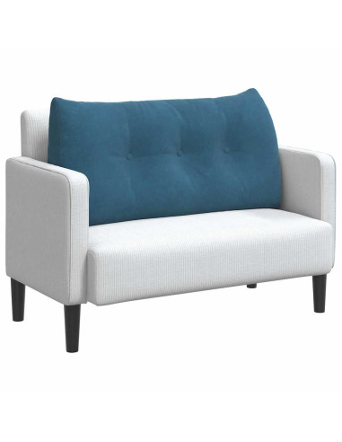 Cuscino per Schiena Blu 100 x 24 x 50 cm Velluto