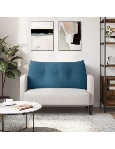 Cuscino per Schiena Blu 100 x 24 x 50 cm Velluto