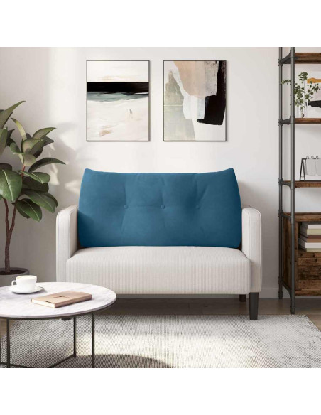Cuscino per Schiena Blu 100 x 24 x 50 cm Velluto