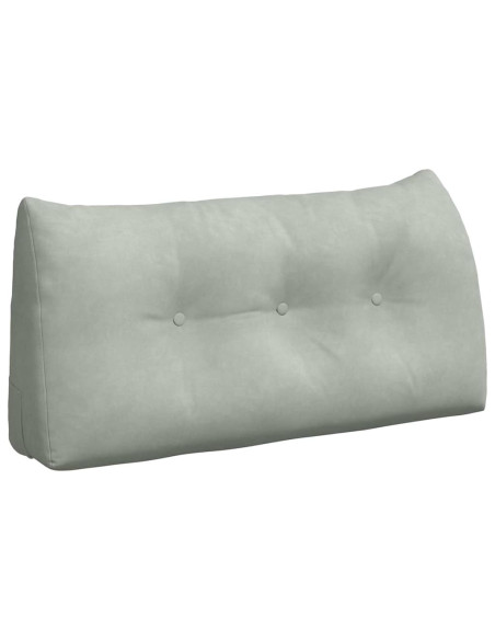 Cuscino per Schiena Grigio chiaro 100 x 24 x 50 cm Velluto