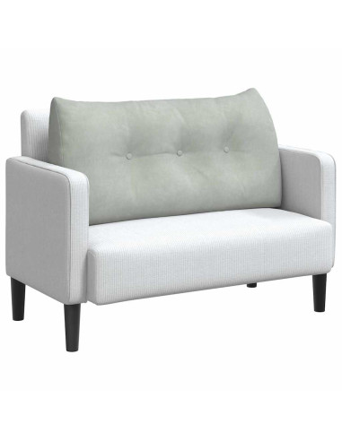 Cuscino per Schiena Grigio chiaro 100 x 24 x 50 cm Velluto